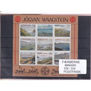 F�r�erne - 1 Miniark 526 - 534 - Postfrisk