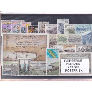 F�r�erne - 2 Miniark + 21 Stk. - Postfrisk