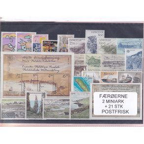 F�r�erne - 2 Miniark + 21 Stk. - Postfrisk