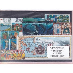 F�r�erne - 1 Miniark + 20 Stk. - Postfrisk