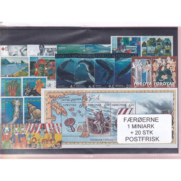 F�r�erne - 1 Miniark + 20 Stk. - Postfrisk