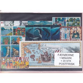 F�r�erne - 1 Miniark + 20 Stk. - Postfrisk