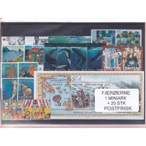F�r�erne - 1 Miniark + 20 Stk. - Postfrisk
