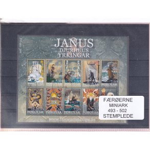 F�r�erne - 1 Miniark 493 - 502 - Stemplet