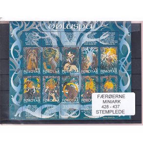 F�r�erne - 1 Miniark 428 - 437 - Stemplet