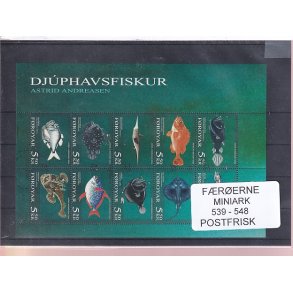 F�r�erne - 1 Miniark 539 - 548 - Postfrisk