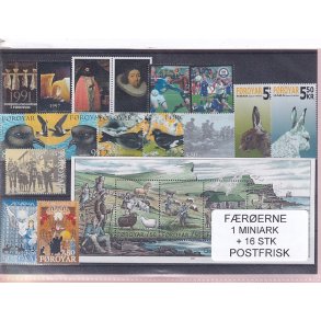 F�r�erne - 1 Miniark + 16 Stk. - Postfrisk