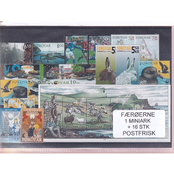 F�r�erne - 1 Miniark + 16 Stk. - Postfrisk