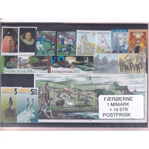 F�r�erne - 1 Miniark + 14 Stk. - Postfrisk