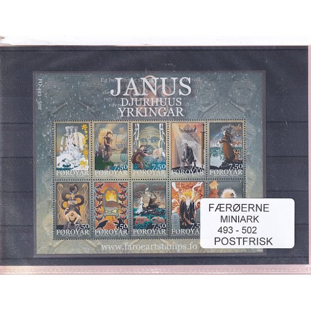 F�r�erne - 1 Miniark 493 - 502 - Postfrisk