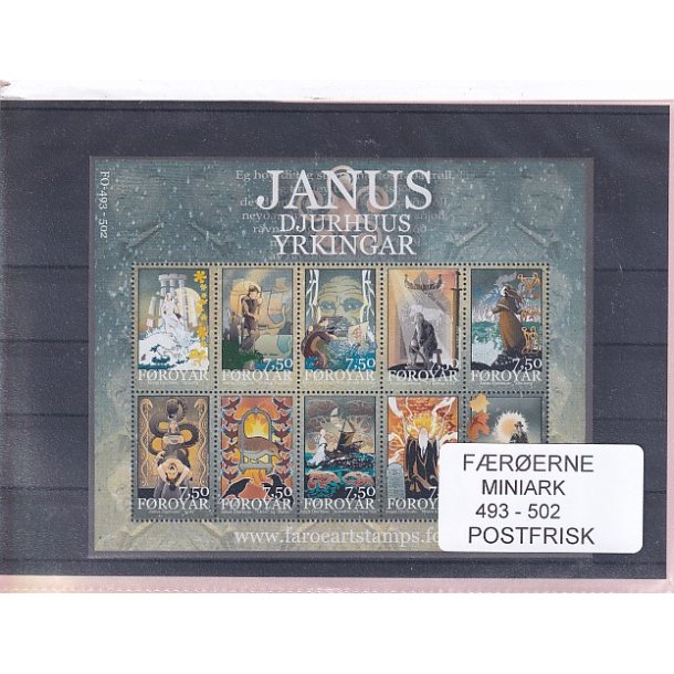 F�r�erne - 1 Miniark 493 - 502 - Postfrisk