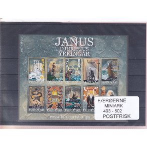 F�r�erne - 1 Miniark 493 - 502 - Postfrisk