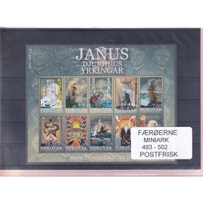 F�r�erne - 1 Miniark 493 - 502 - Postfrisk