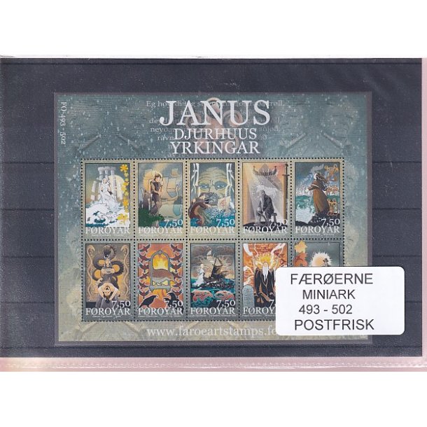 F�r�erne - 1 Miniark 493 - 502 - Postfrisk