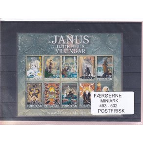 F�r�erne - 1 Miniark 493 - 502 - Postfrisk