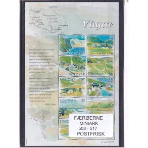 F�r�erne - 1 Miniark 508 - 517 - Postfrisk