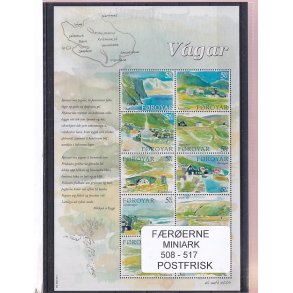 F�r�erne - 1 Miniark 508 - 517 - Postfrisk