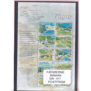 F�r�erne - 1 Miniark 508 - 517 - Postfrisk