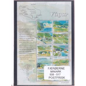 F�r�erne - 1 Miniark 508 - 517 - Postfrisk