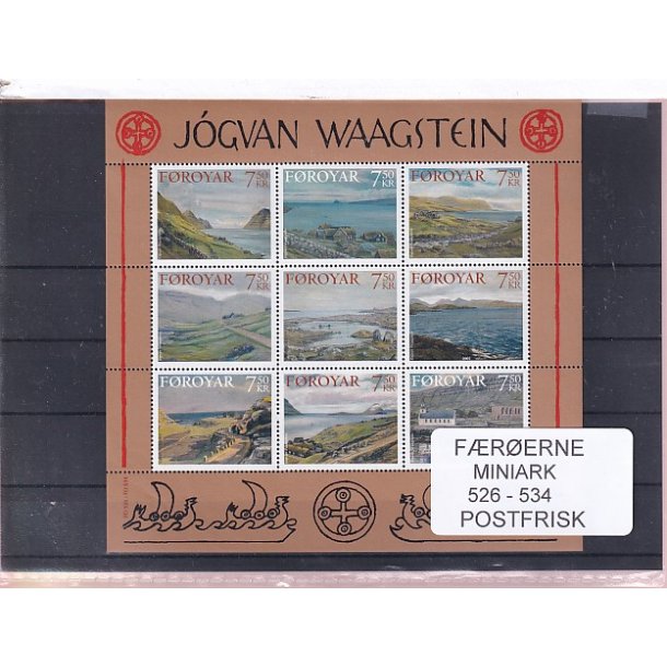 F�r�erne - 1 Miniark 526 - 534 - Postfrisk