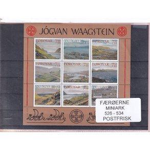 F�r�erne - 1 Miniark 526 - 534 - Postfrisk