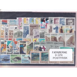 F�r�erne - 51 Stk. - Postfrisk