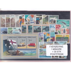F�r�erne - 1 Miniark + 30 Stk. - Postfrisk