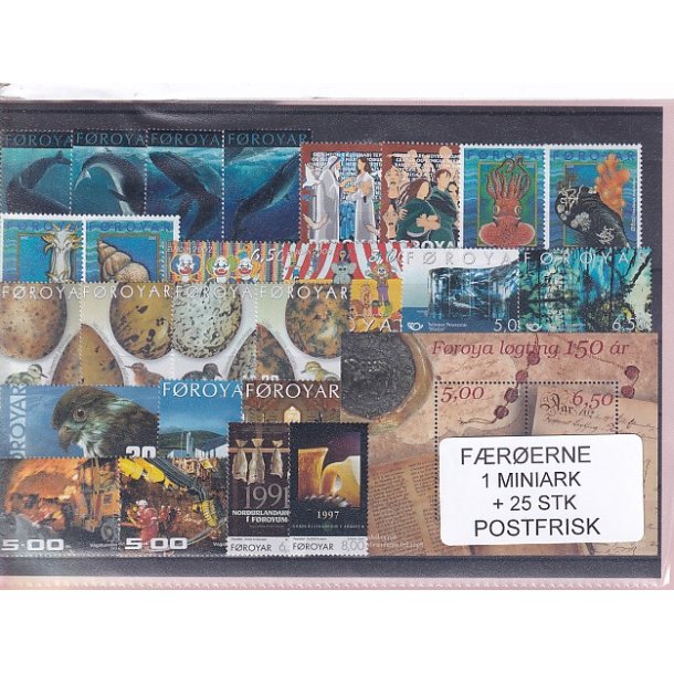 F�r�erne - 1 Miniark + 25 Stk. - Postfrisk