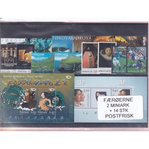 F�r�erne - 2 Miniark + 14 Stk. - Postfrisk