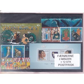 F�r�erne - 2 Miniark + 12 Stk. - Postfrisk