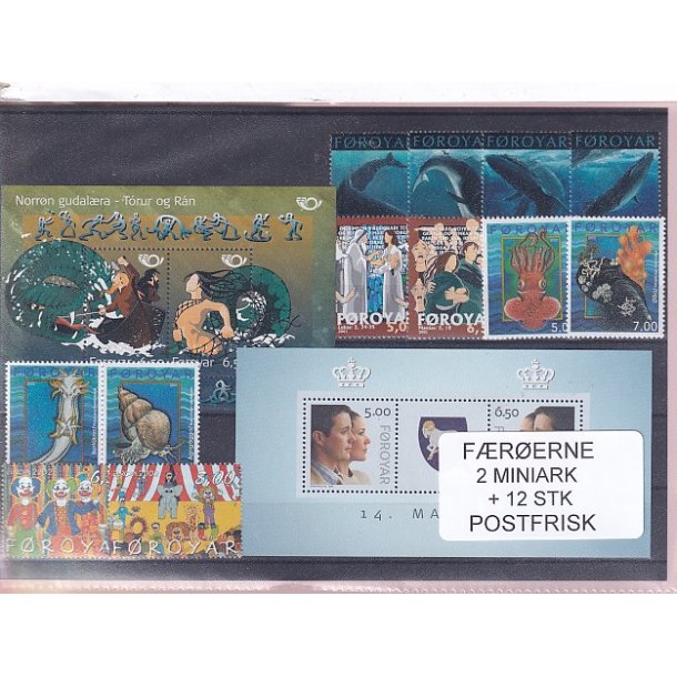 F�r�erne - 2 Miniark + 12 Stk. - Postfrisk
