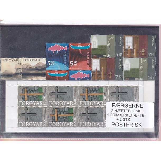 F�r�erne - 2 H�fteblokke - 1 Frim�rkeh�fte + 2 Stk. - Postfrisk