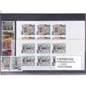 F�r�erne - 2 Frim�rkeh�fter + 6 Stk. - Postfrisk