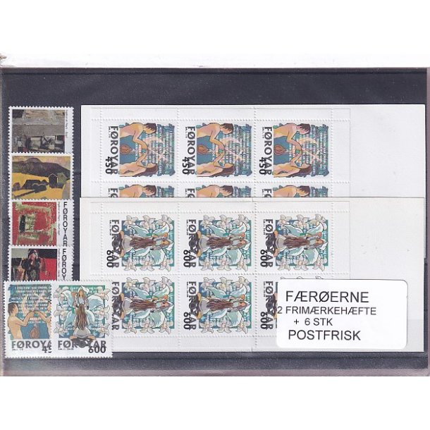 F�r�erne - 2 Frim�rkeh�fter + 6 Stk. - Postfrisk