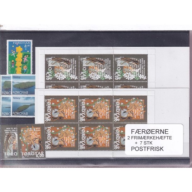 F�r�erne - 2 Frim�rkeh�fter + 7 Stk. - Postfrisk