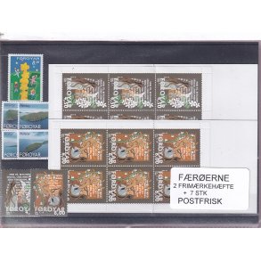 F�r�erne - 2 Frim�rkeh�fter + 7 Stk. - Postfrisk