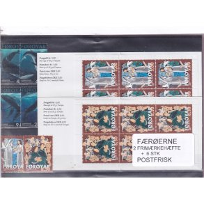 F�r�erne - 2 Frim�rkeh�fter + 6 Stk. - Postfrisk