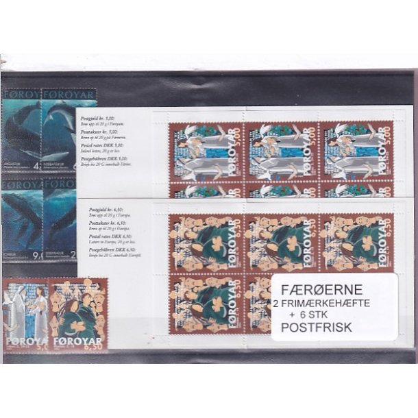 F�r�erne - 2 Frim�rkeh�fter + 6 Stk. - Postfrisk