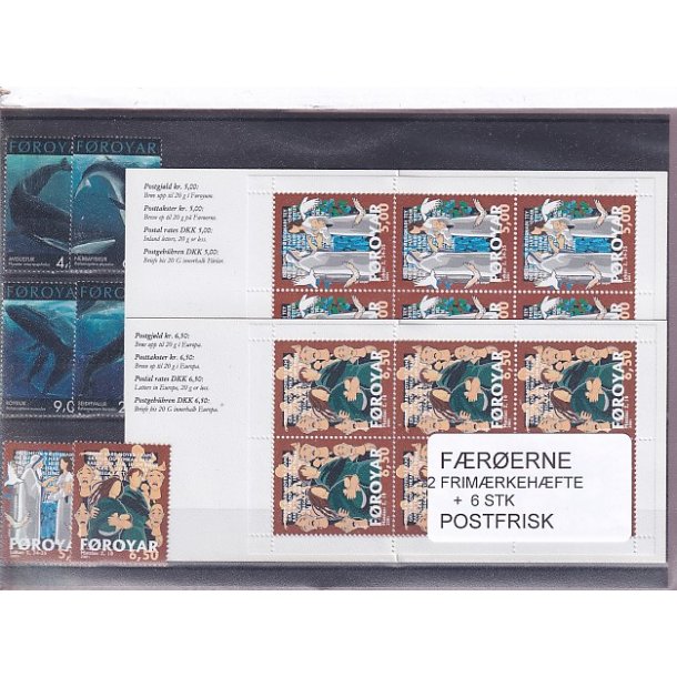 Frerne - 2 Frimrkehfter + 6 Stk. - Postfrisk