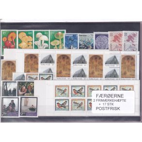 F�r�erne - 2 Frim�rkeh�fter + 17 Stk. - Postfrisk