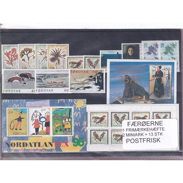 F�r�erne - 1 Frim�rkeh�fte + 2 Miniark + 13 Stk. - Postfrisk