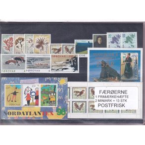 F�r�erne - 1 Frim�rkeh�fte + 2 Miniark + 13 Stk. - Postfrisk