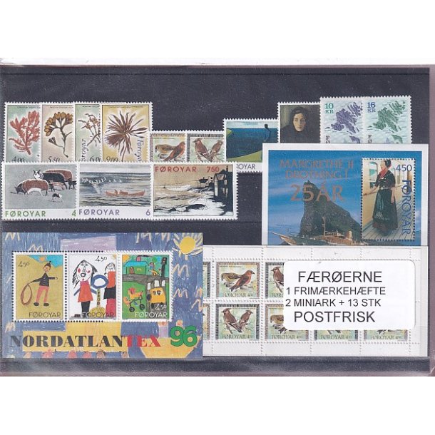F�r�erne - 1 Frim�rkeh�fte + 2 Miniark + 13 Stk. - Postfrisk