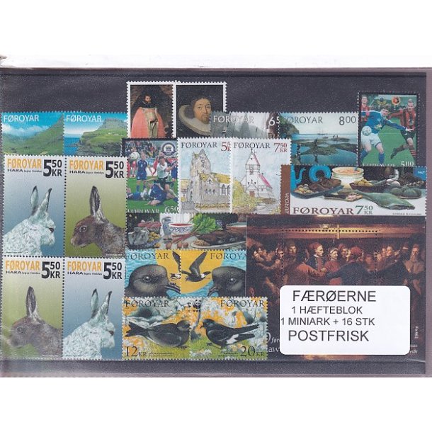 F�r�erne - 1 H�fteblok + 1 Miniark + 16 Stk. - Postfrisk