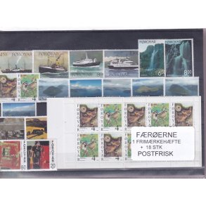 F�r�erne - 1 Frim�rkeh�fte + 18 Stk. - Postfrisk