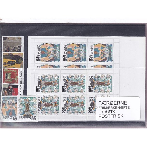F�r�erne - 2 Frim�rkeh�fter + 6 Stk. - Postfrisk