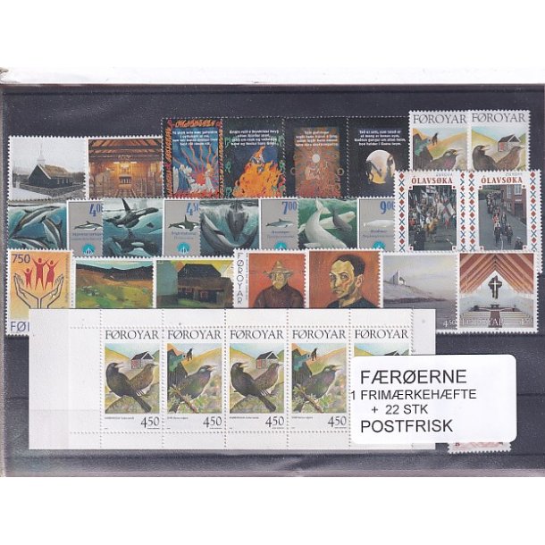 F�r�erne - 1 Frim�rkeh�fte + 22 Stk. - Postfrisk
