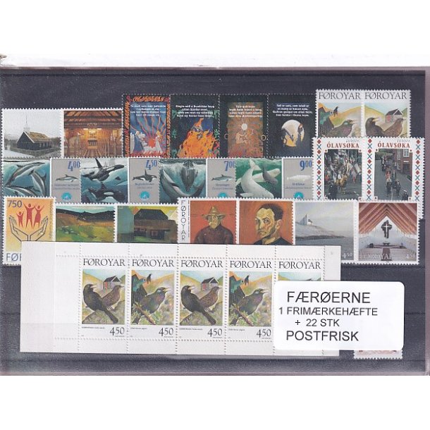 F�r�erne - 1 Frim�rkeh�fte + 22 Stk. - Postfrisk