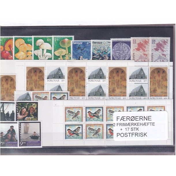 F�r�erne - 2 Frim�rkeh�fter + 17 Stk. - Postfrisk