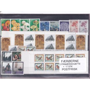 F�r�erne - 2 Frim�rkeh�fter + 17 Stk. - Postfrisk